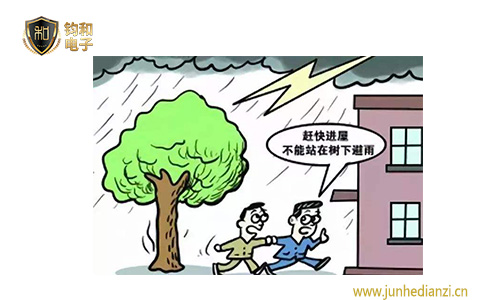 钧和电子雷雨天室外不要躲在大树下